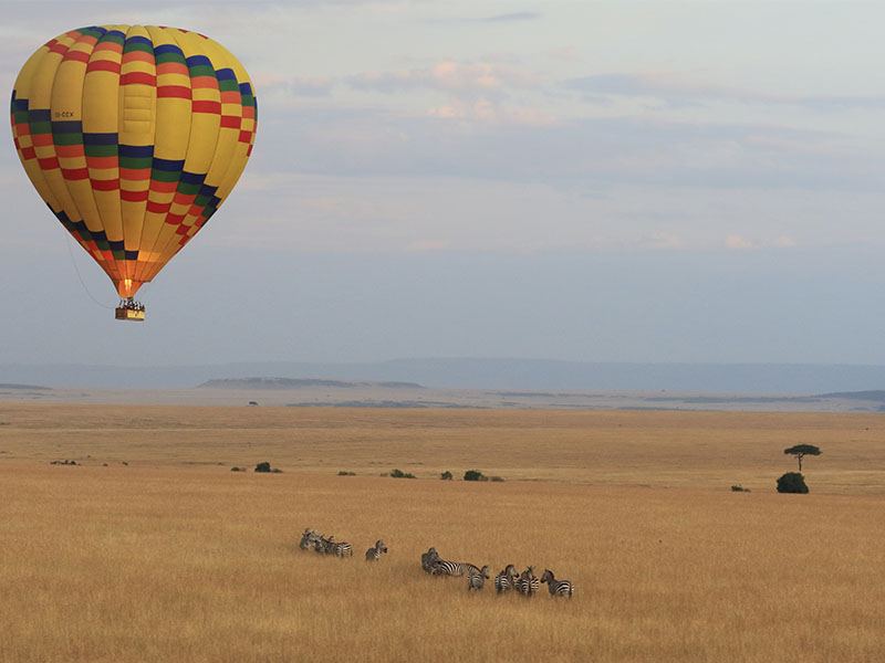 Hot air balloon rides on our custom-made tours of South And East Africa